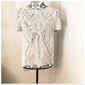 Love Stitch Knit and Sheer Top